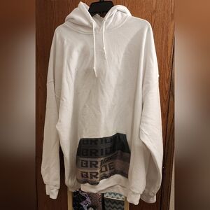 Mens White Bride Hoodie